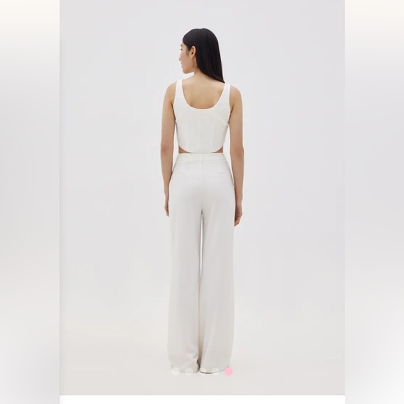 Love Bonito Pvara Regular Flare Pants (2022 Version) white Size S - Picture 5 of 8